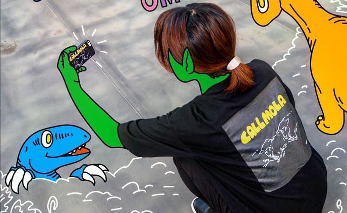 CHEBLOスタイル【CALL MOLA】🌟🌈👕 #tshirt #coordinate#fashion#today#character#pic#Illustrator#Illustration#絵#織り#art#ファッション#コーデ#girl#rock#animal#picture#nice#Ｔシャツ#paintory#キャラクター#artwork#cheblo#cbch#cheblocrafthouse#dinosaur#恐竜#イラスト