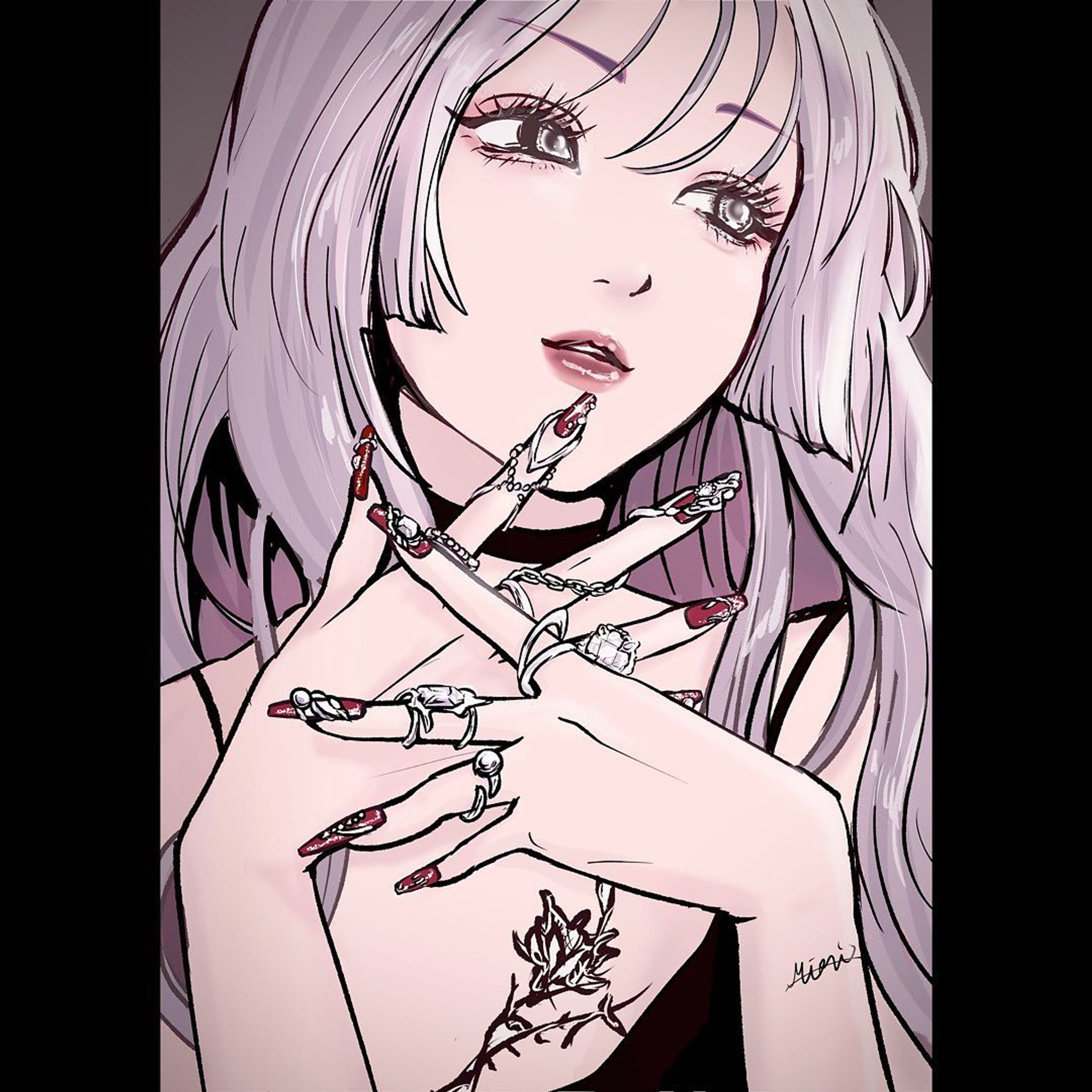 ネイルとリングのデザイン-1