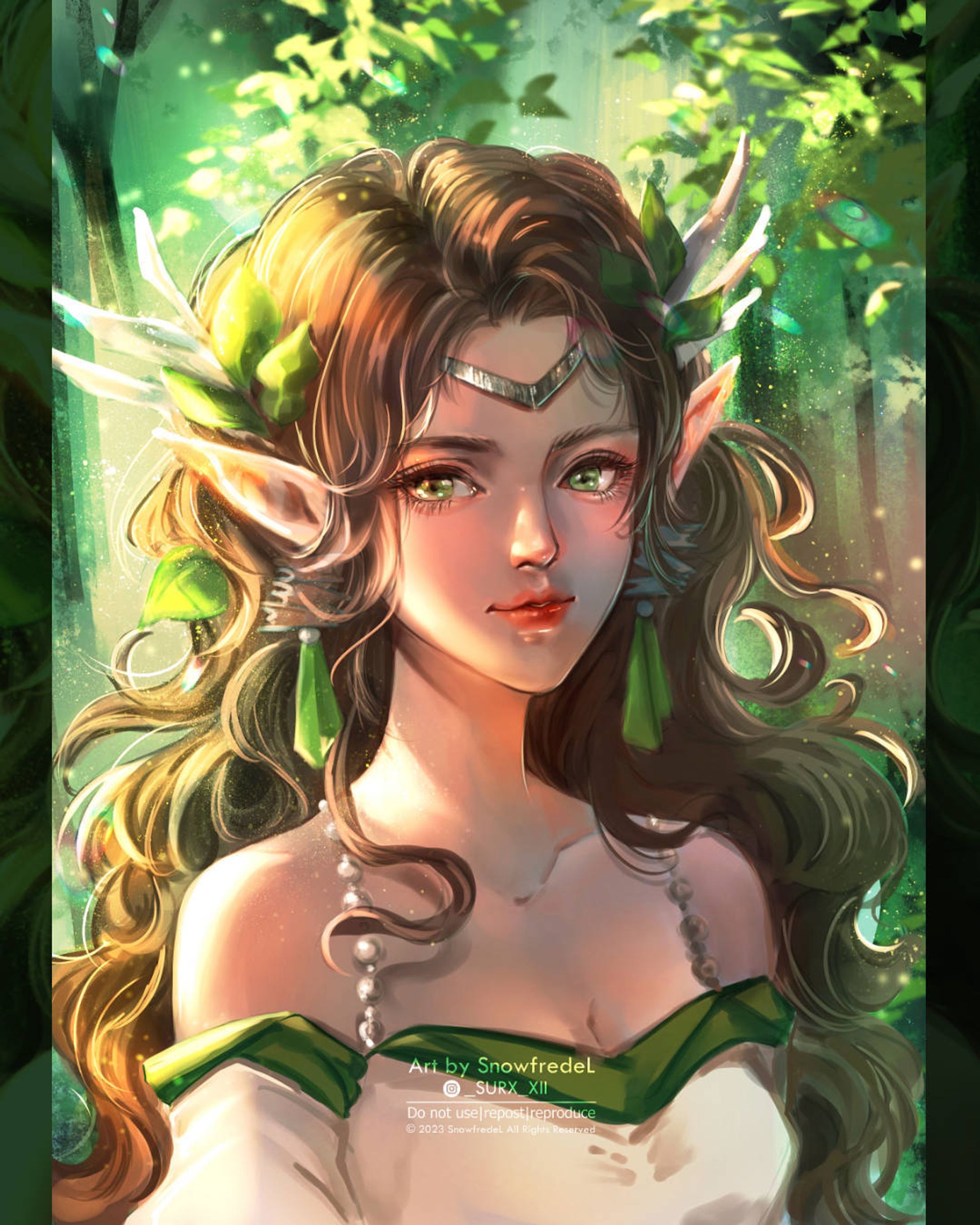 🌸 What's your fav/ handy color for painting?
 ❤️Save, share, comment or any support will make my day 😇

Swipe right for more shots and the wonderful original one.

#DTIYS for #ameliamaar16k
the character belongs to @ameliamaar_art

🏵️ Thank you for such a lovely activity here.
Painting this one gave me a great relaxing time.

I did the thick paint without fine polish 
Green isn't the best color for me, 

and I'm not good at earth tone at all
 (i'm trying to fix it)
I like this result as it is.

💮 Follow me @_SURX_XII 
to get more drawing content,
inspirational art, and digital art tutorials.

----------------
Tags
procreate art, fantasy art, process, drawing process, elf illustraion 
character art, Illustration, illustrator, painting, arts, artist, portrait, semirealism, semirealistic, digital artist, digital art, 

#dtiyschallege #characterart #drawthisinyourstyle 
#artchallenge #digitalart #fantasyart #일러스트 #semirealism #characterillustration #semirealisticart#digitalartist #컨셉아트 #illustration #digitalportraits #artwork #digitaldrawing #digitalpainting #digitalillustration-1