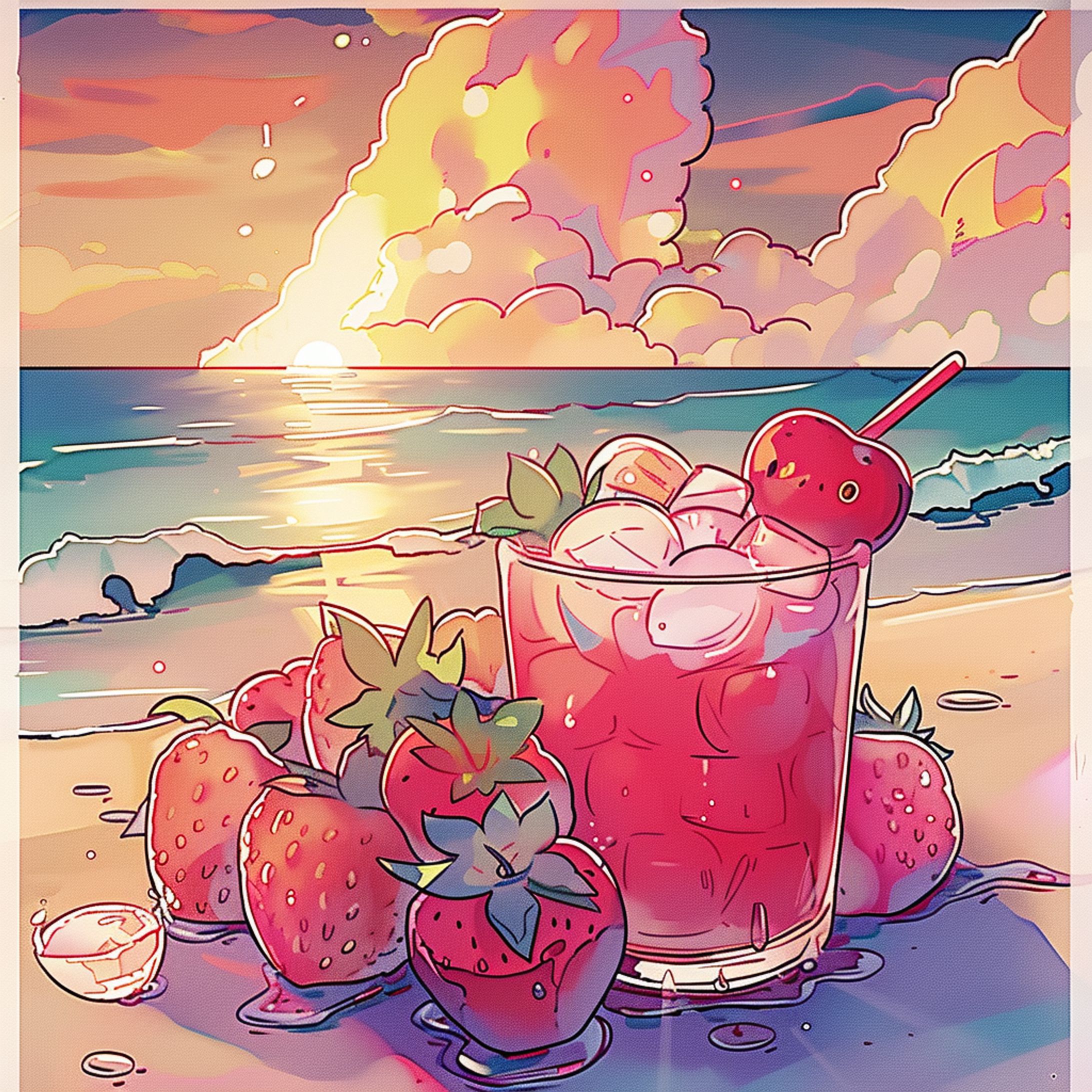 淡い色彩のビーチ-1