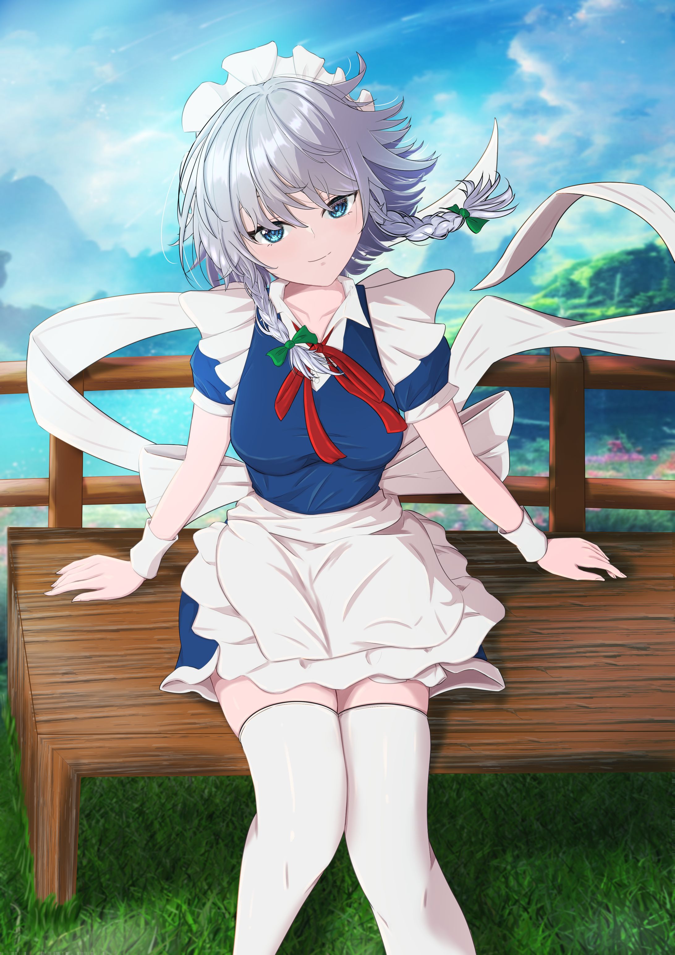 休憩中の咲夜さん-1