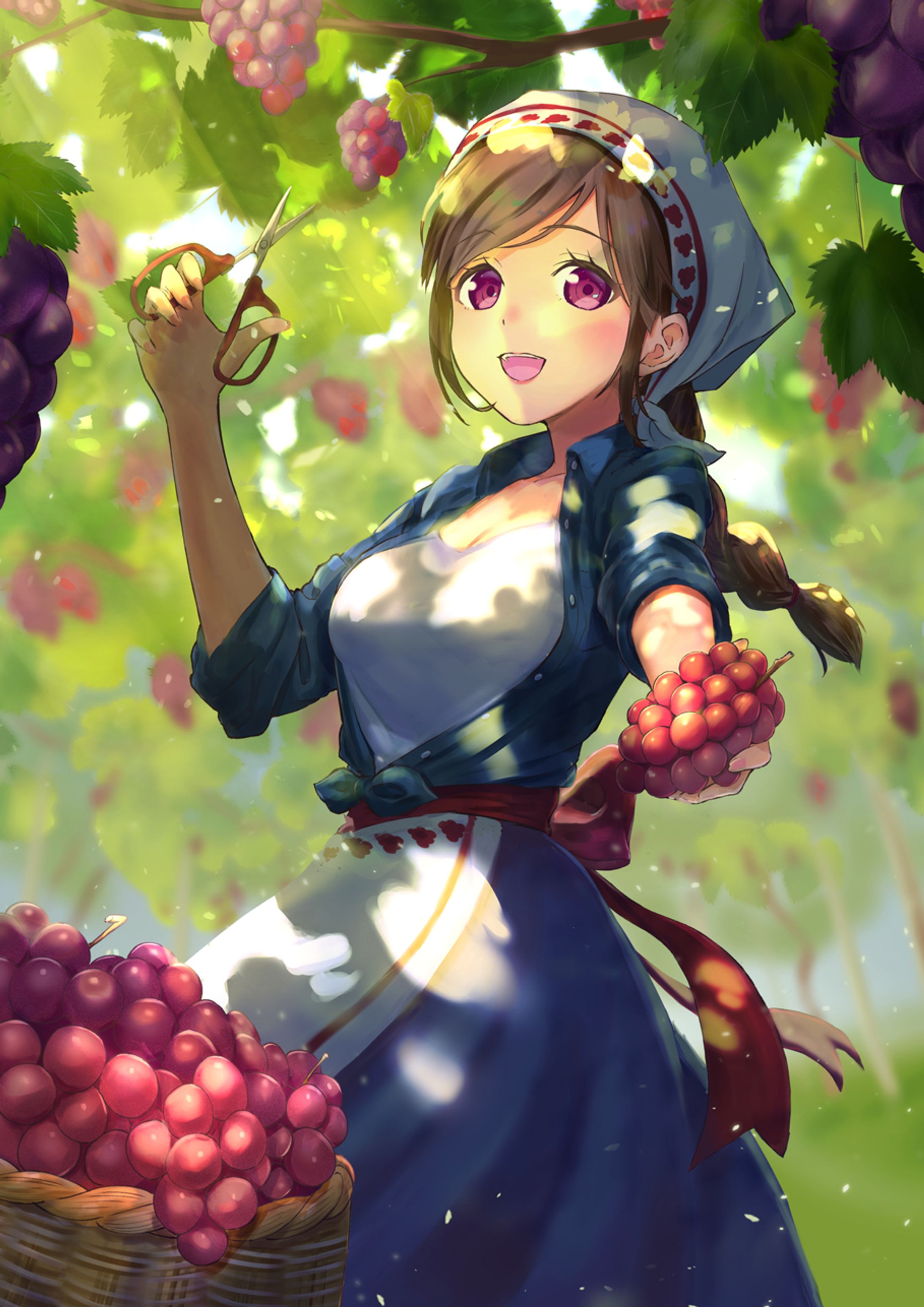  採れたてぶどう、食べる？-1