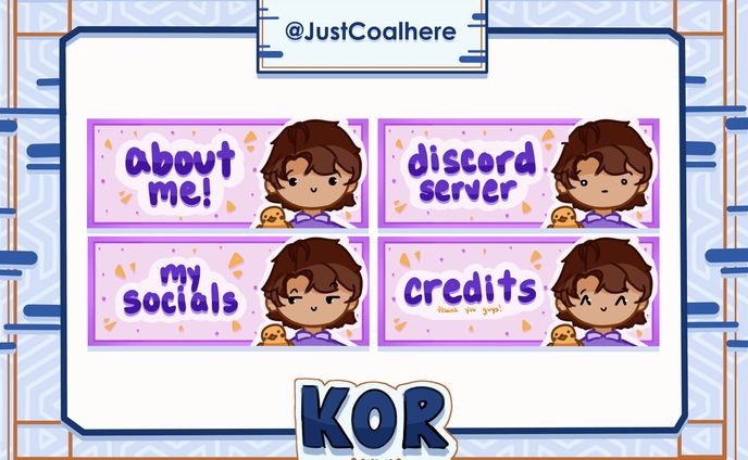 twitch panels commission for @justcoalhere