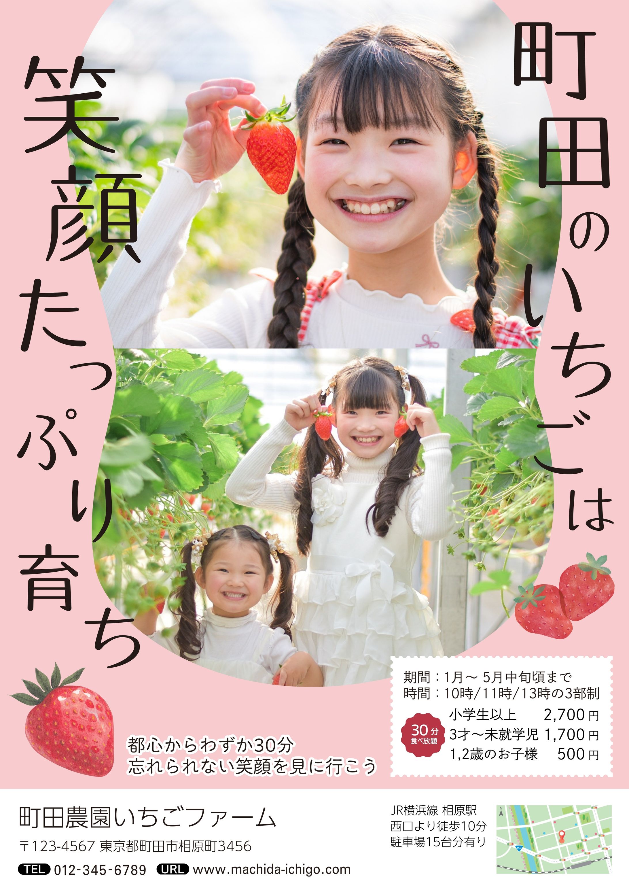 いちご農園のチラシ-1