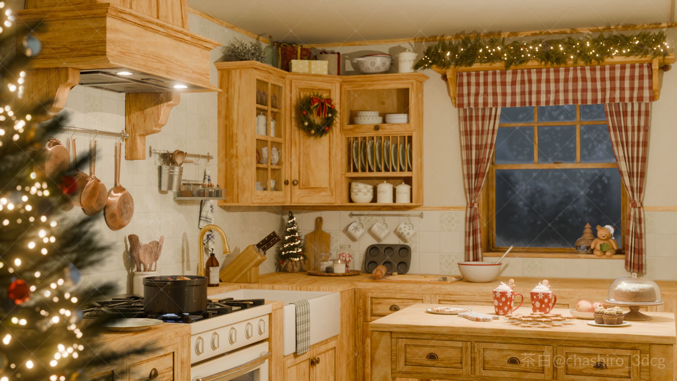 クリスマスのカントリーキッチン-1