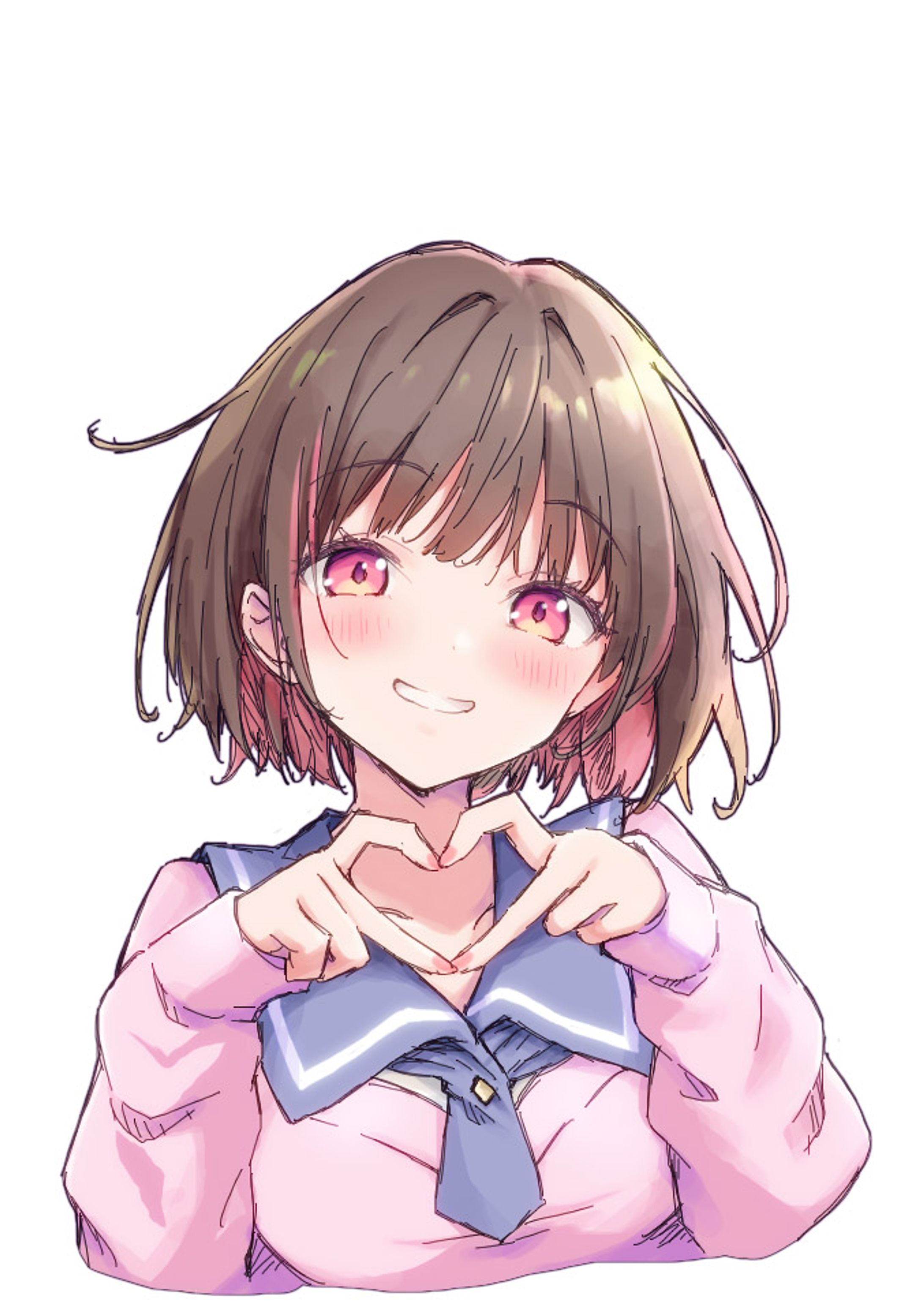 オリジナル制服少女　ラフ-1