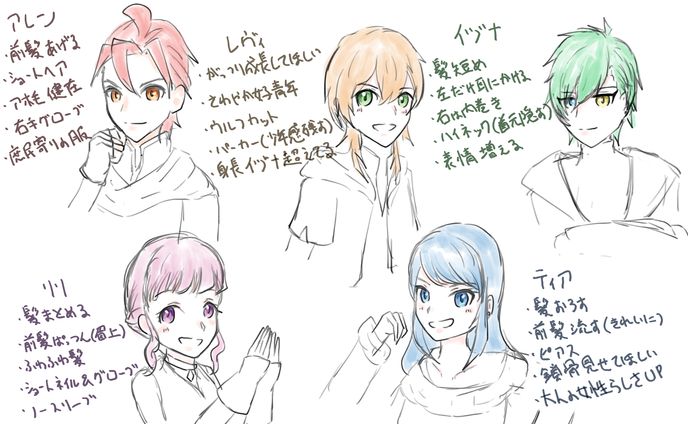 数年後のみんな　らくがき