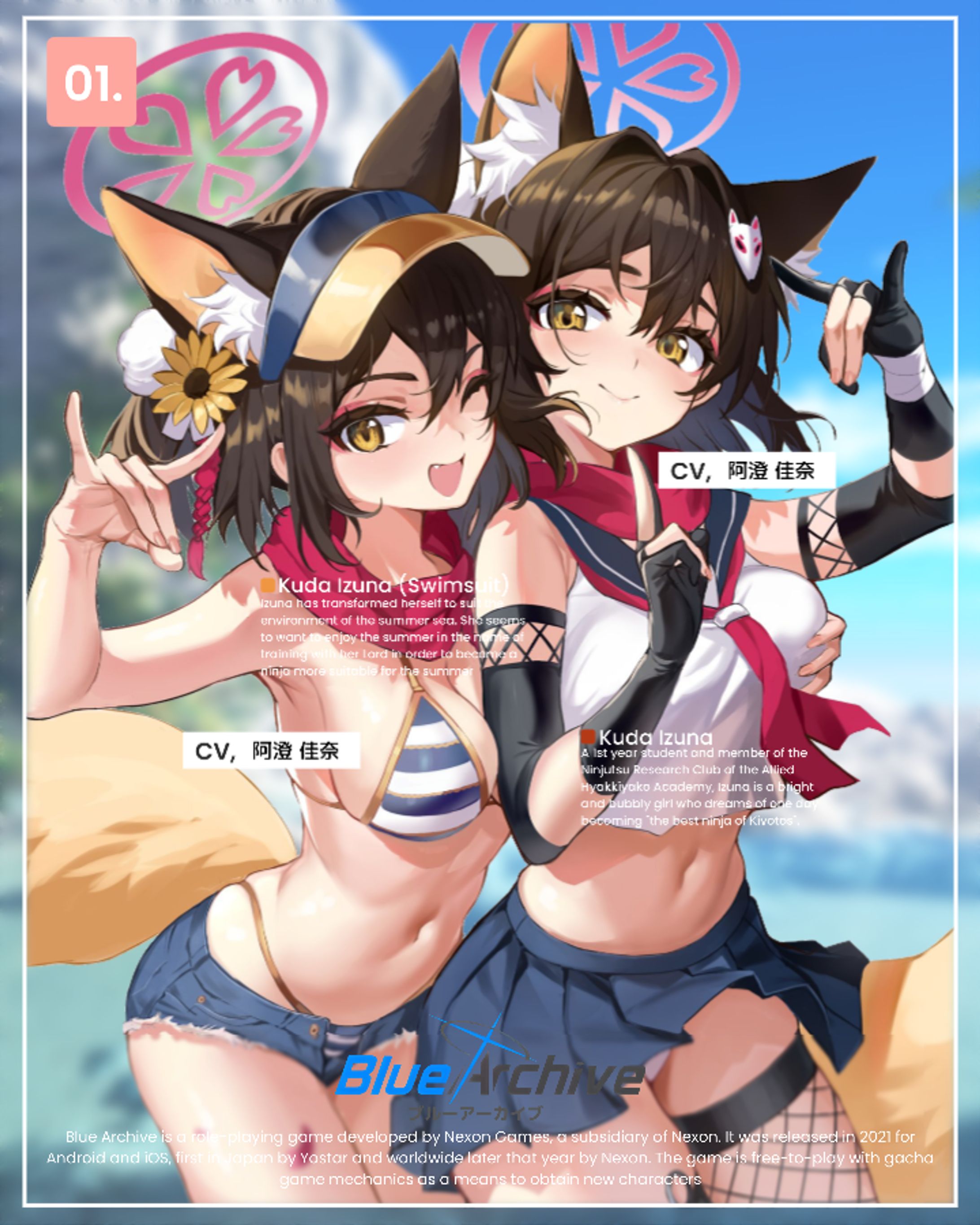 [Flyer Style Design] - Kuda Izuna Blue Archive-1