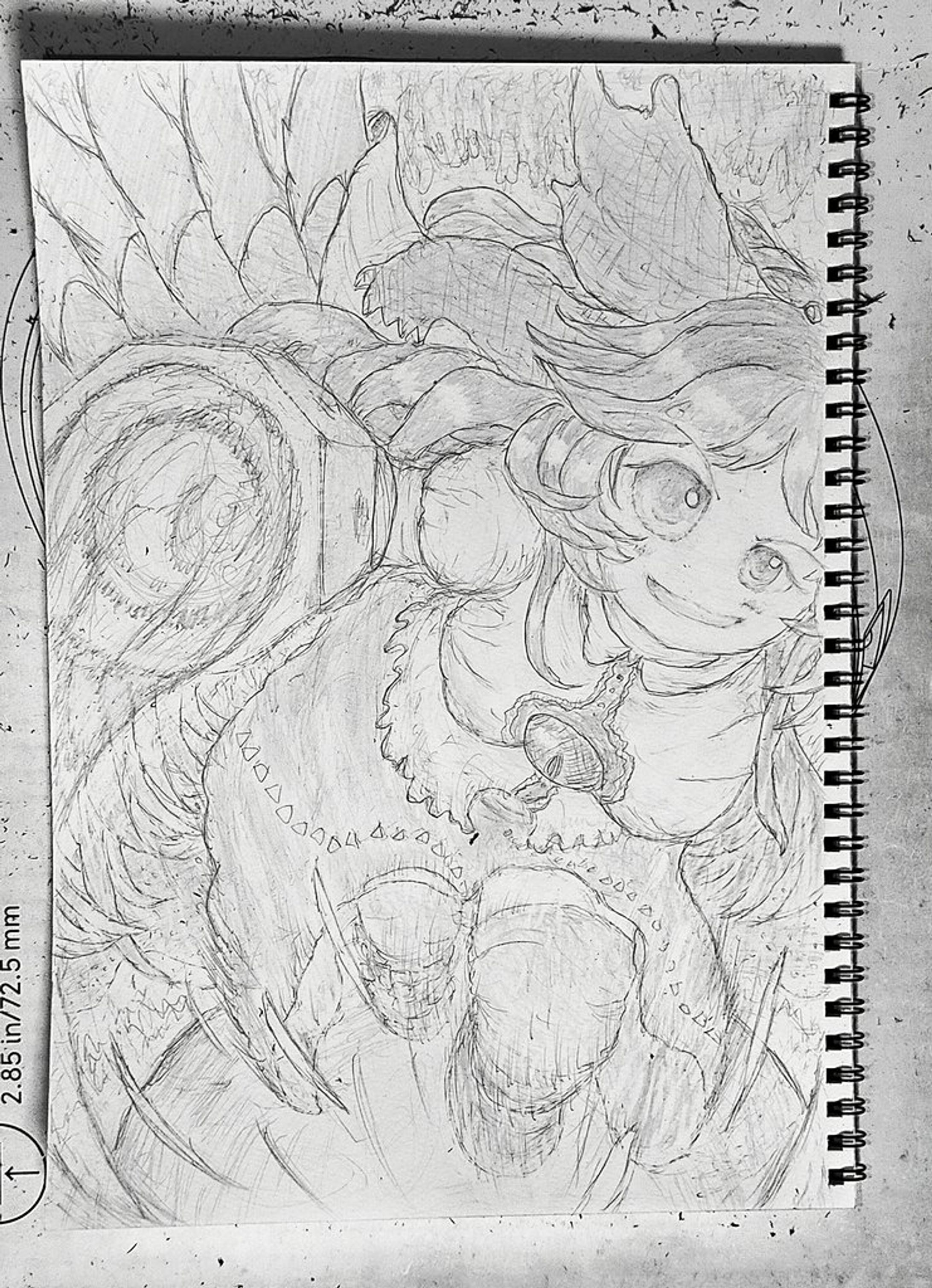 【東方鉛筆画】霊烏路空-1