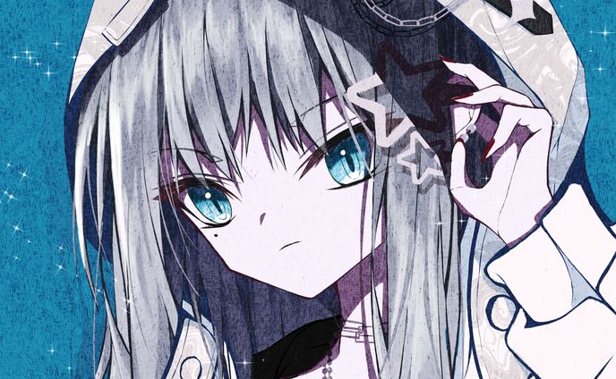 銀髪パーカーちゃん