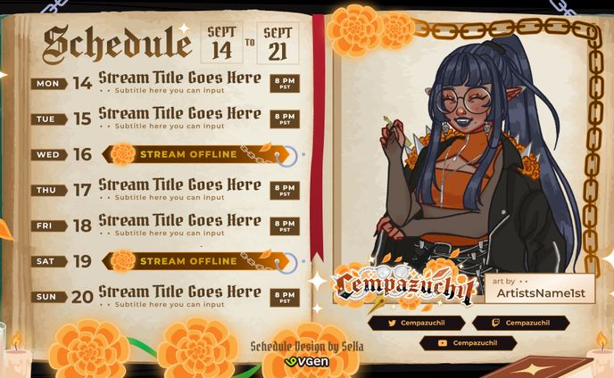 Cempazuchil Schedule