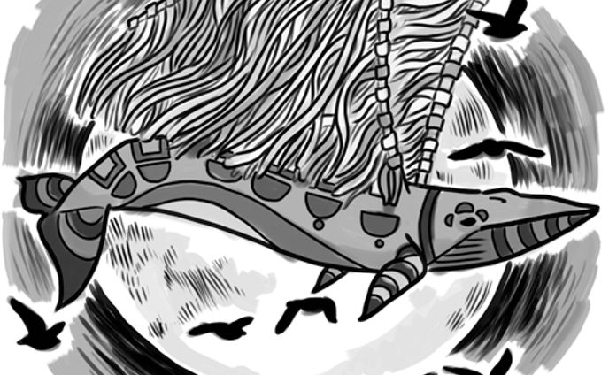 Spot illustration for "The Normal School" literary magazine