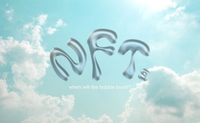 Graphic design: NFTs in bubble