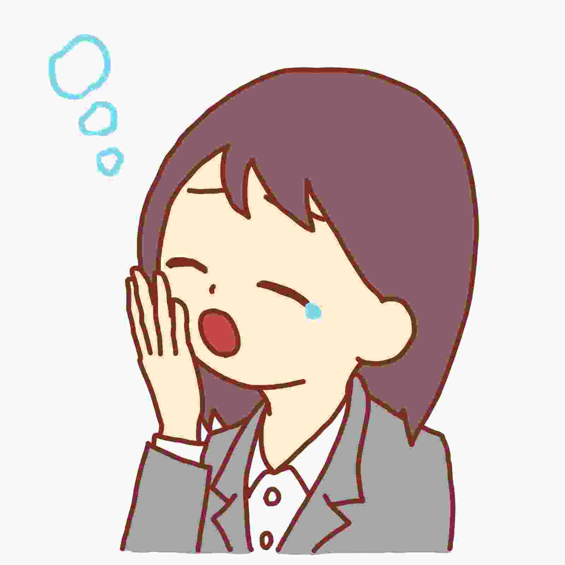 20代女性会社員の日常のイラスト-1