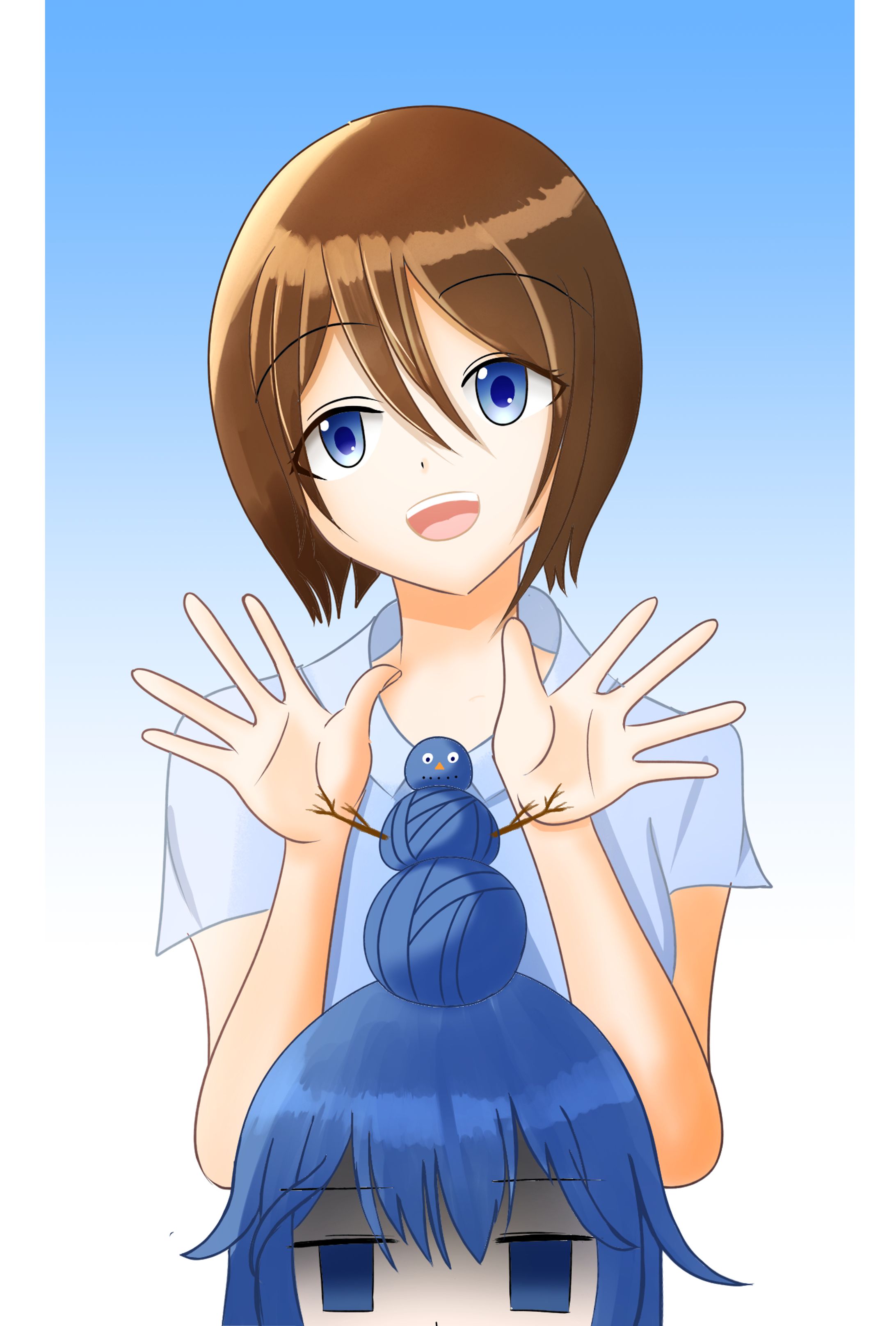 【ゆるきゃん】雪だるまヘアー！！-1