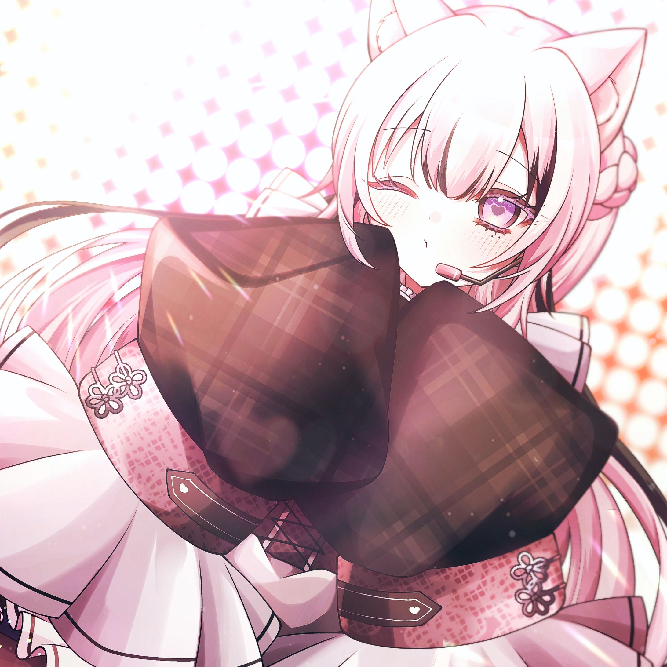 【Commission】破魔矢様／猫霊みう様イラスト-1