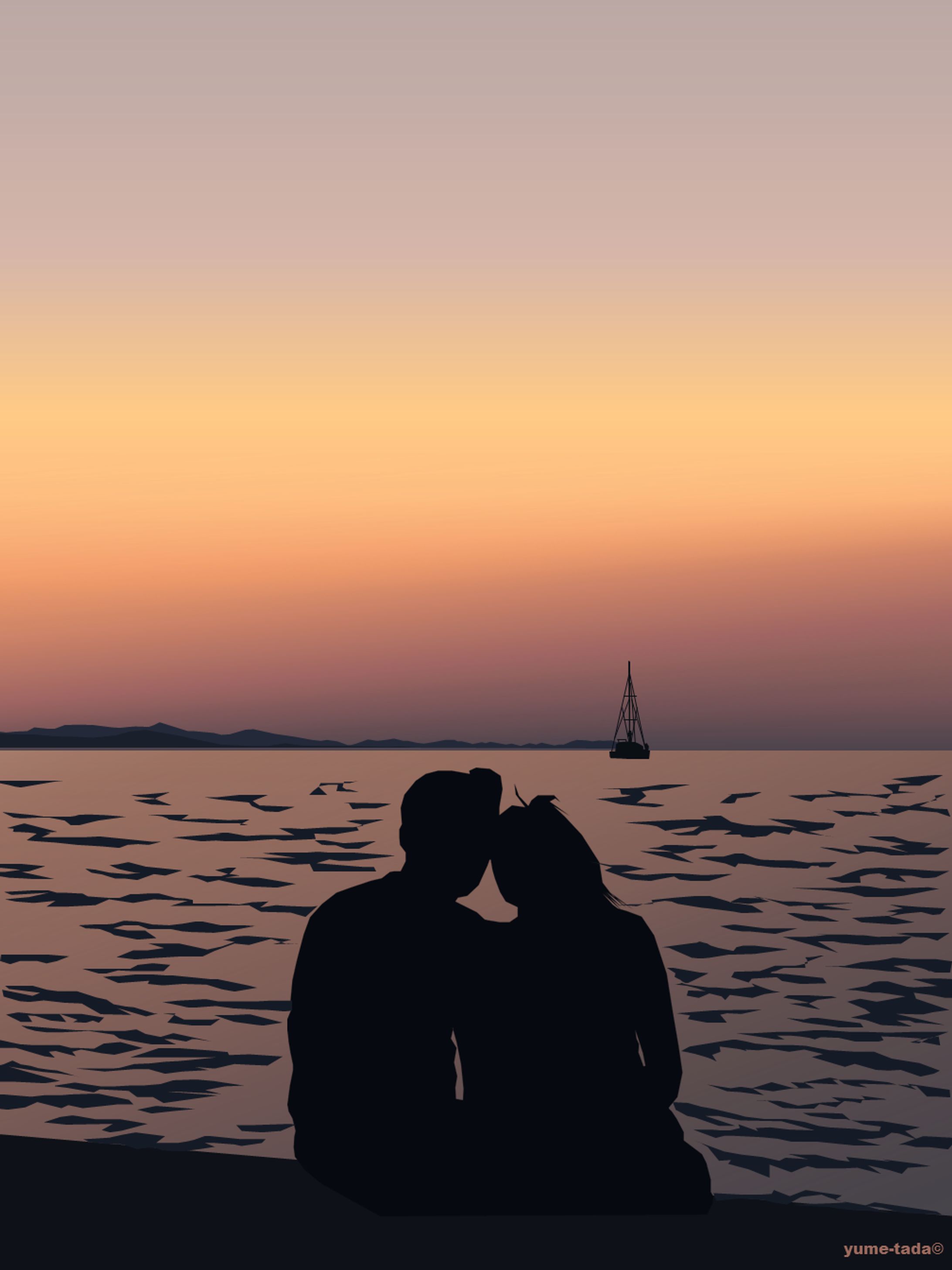 海辺のふたり【Couple on the beach】-1