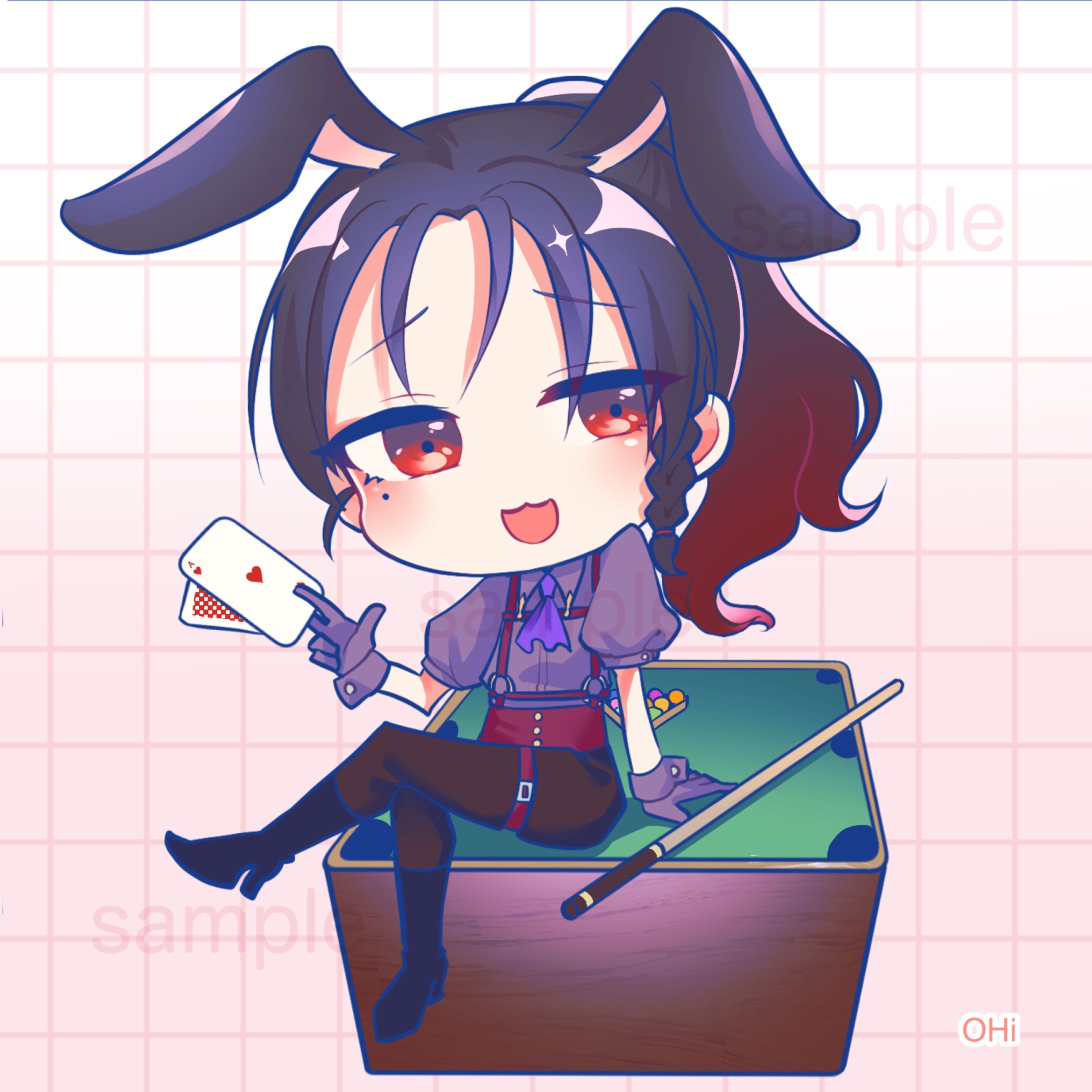  ミニキャライラスト（冷華グワン様）-1