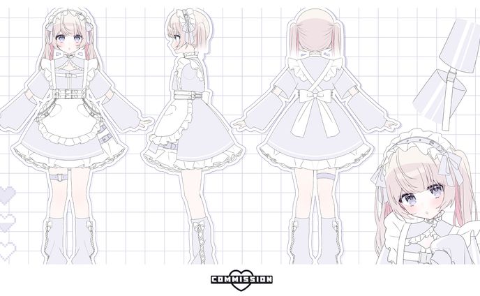 しゅがぁ♡どりっぷ／衣装デザイン・三面図制作