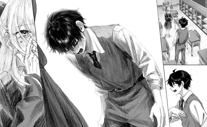 グループ制作 マンガ「小指のイト」作画