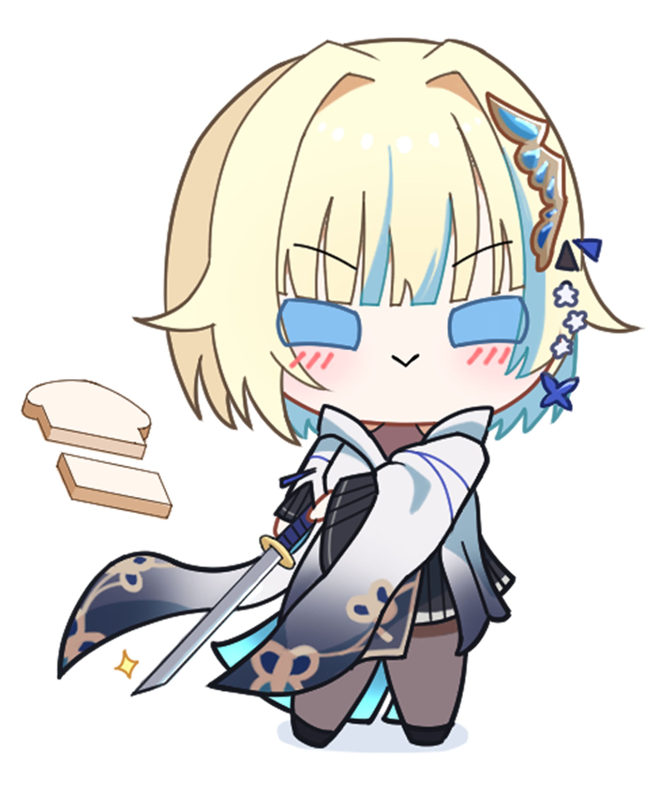 【ファンアート】藍沢エマ（和風戦闘服SD）-1