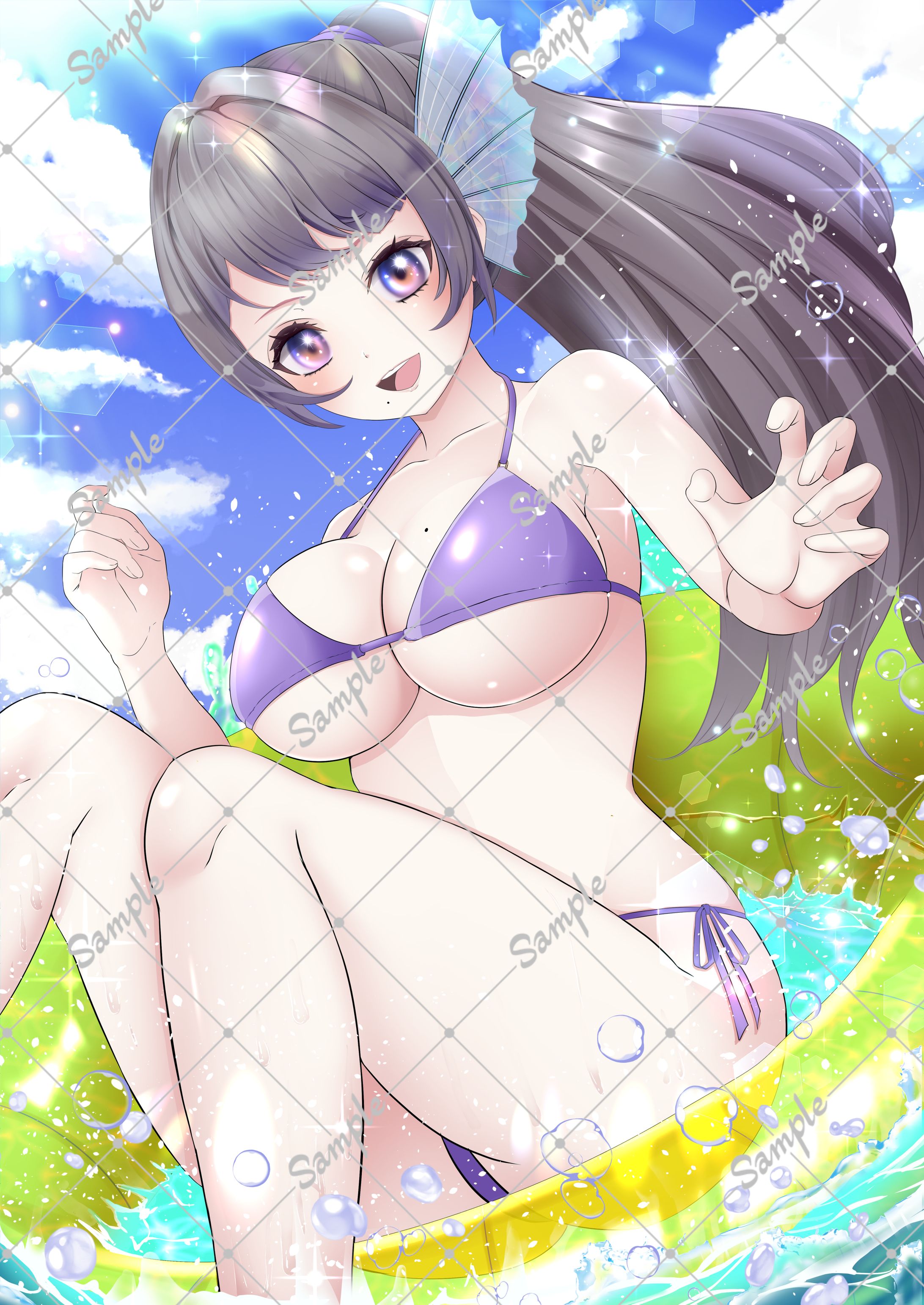 【work】藍瀬おふぃりあ様　水着イラスト-1