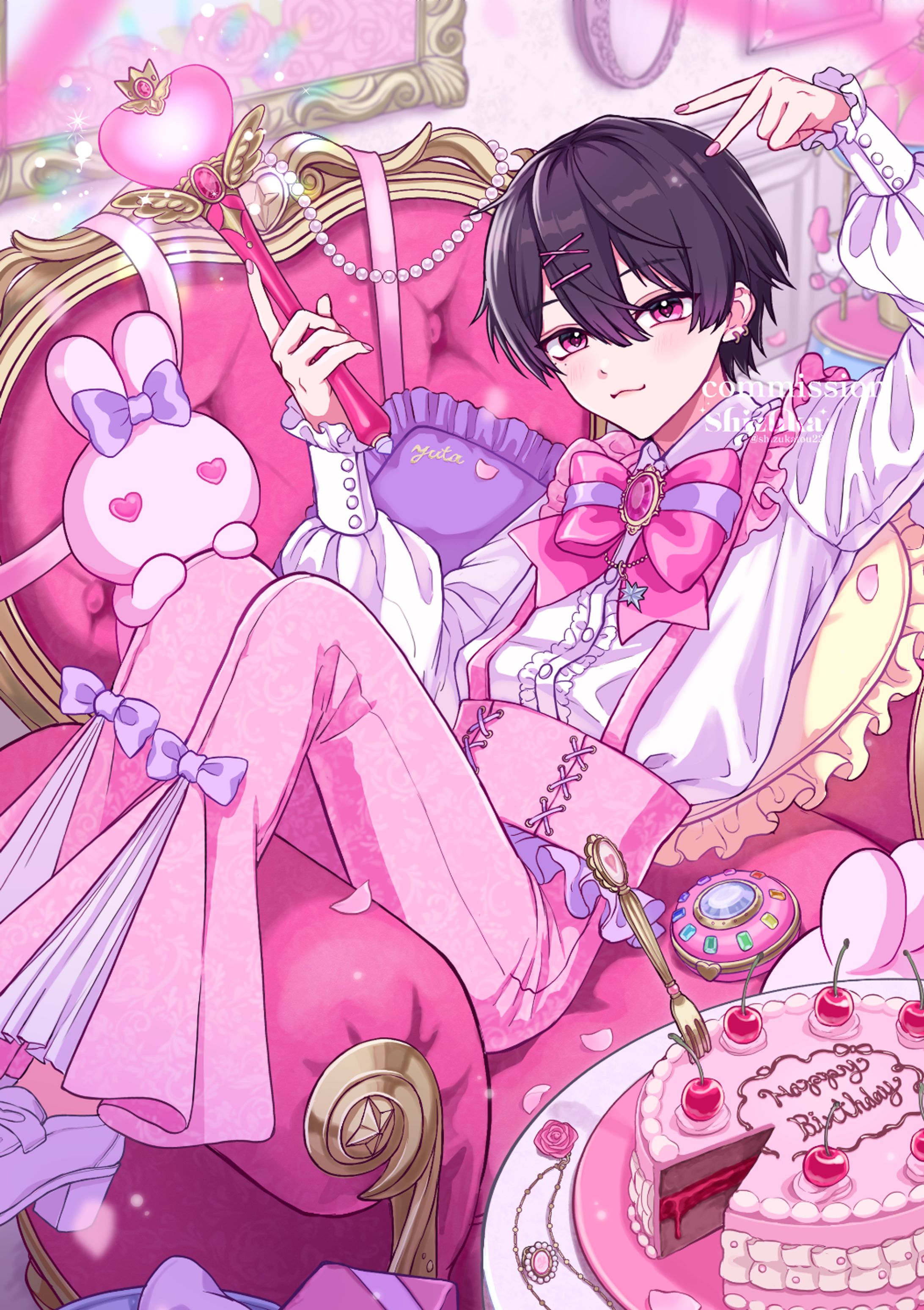 アニマルロゼット ゆた様 バースデーイラスト-1