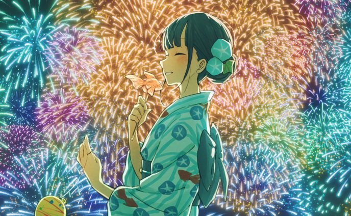 ボカロMV『「花火の遠音」feat. 知声』イラスト