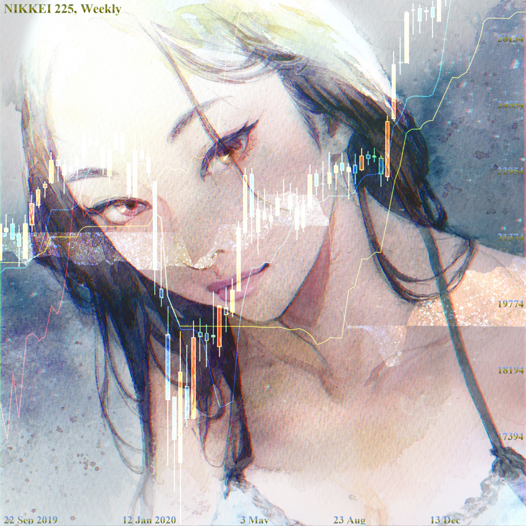 Crypto Chart Girl #3 夢魅; Yumemi-1