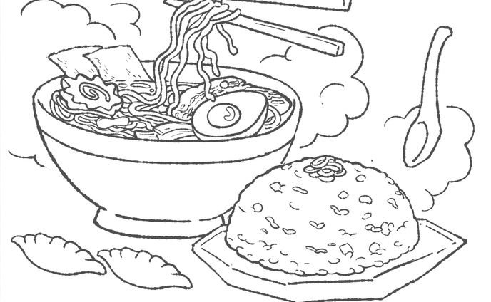 塗り絵（食べ物）