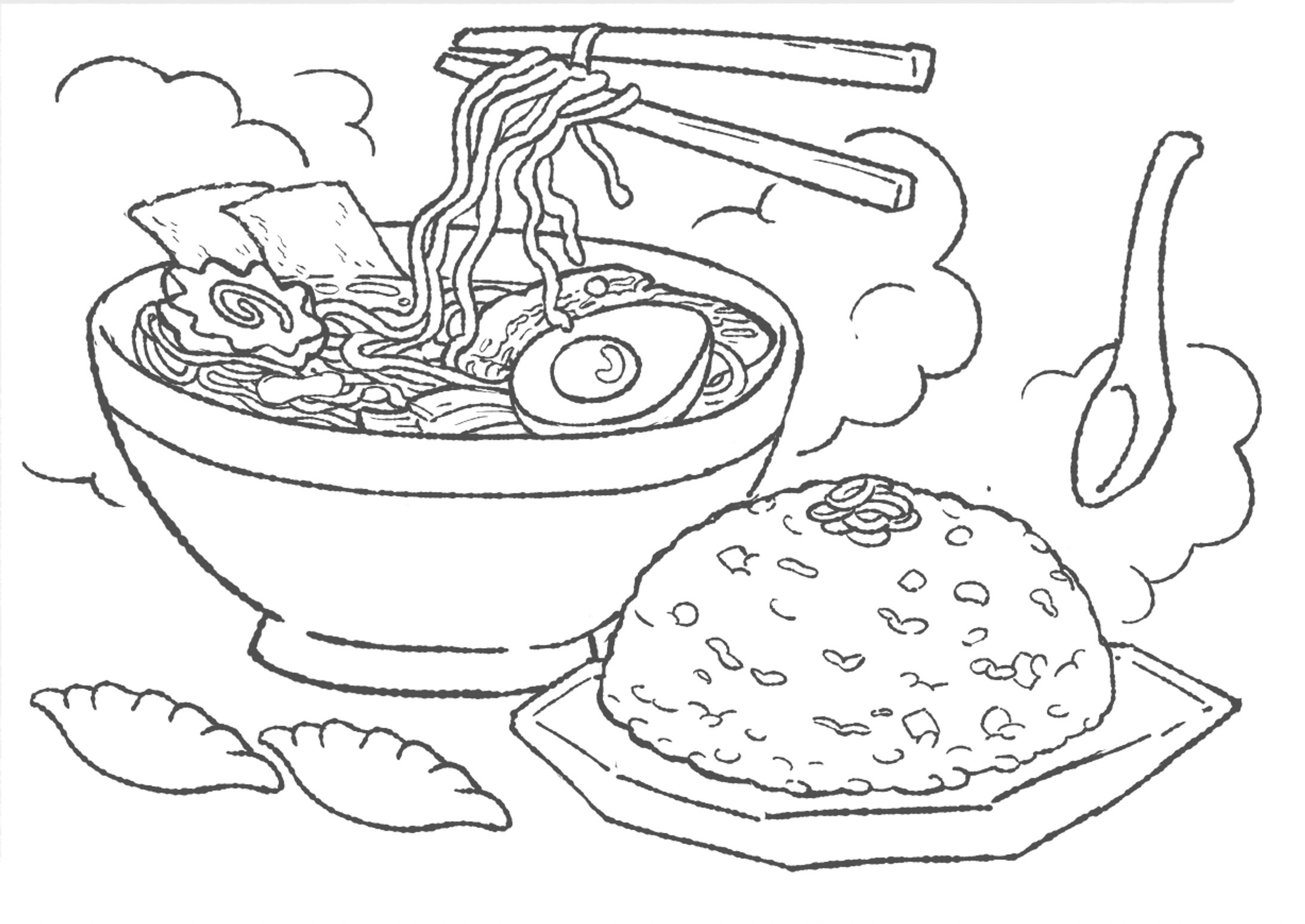 塗り絵（食べ物）-1