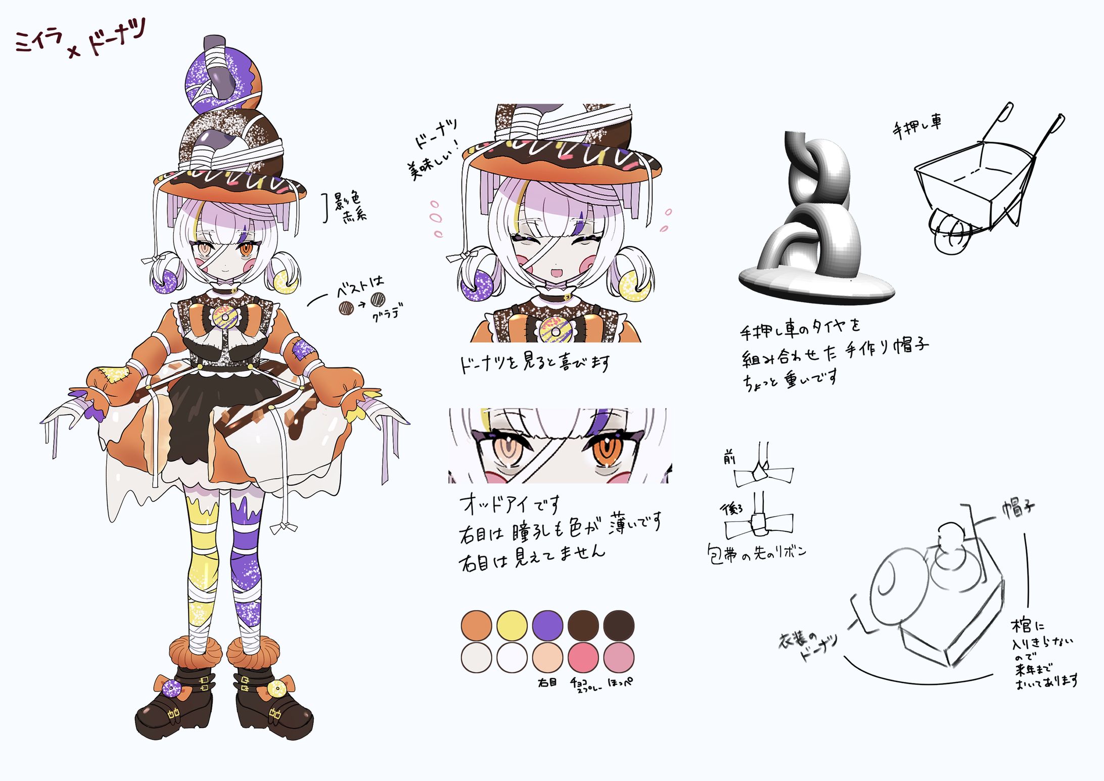 キャラデザ(ミイラ×ドーナツ)-1