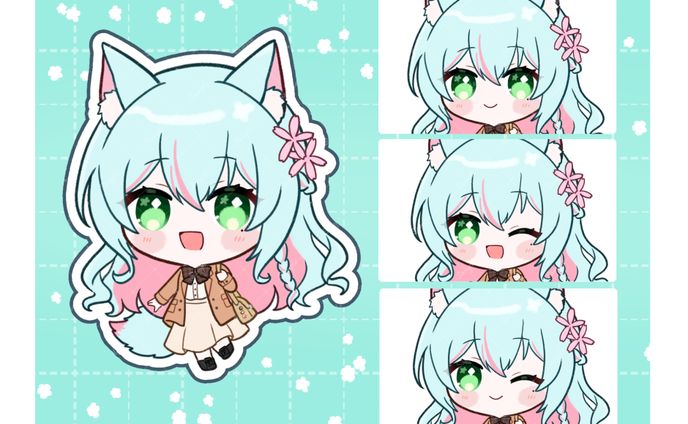 SDイラスト(1.5頭身ふんわり作画)