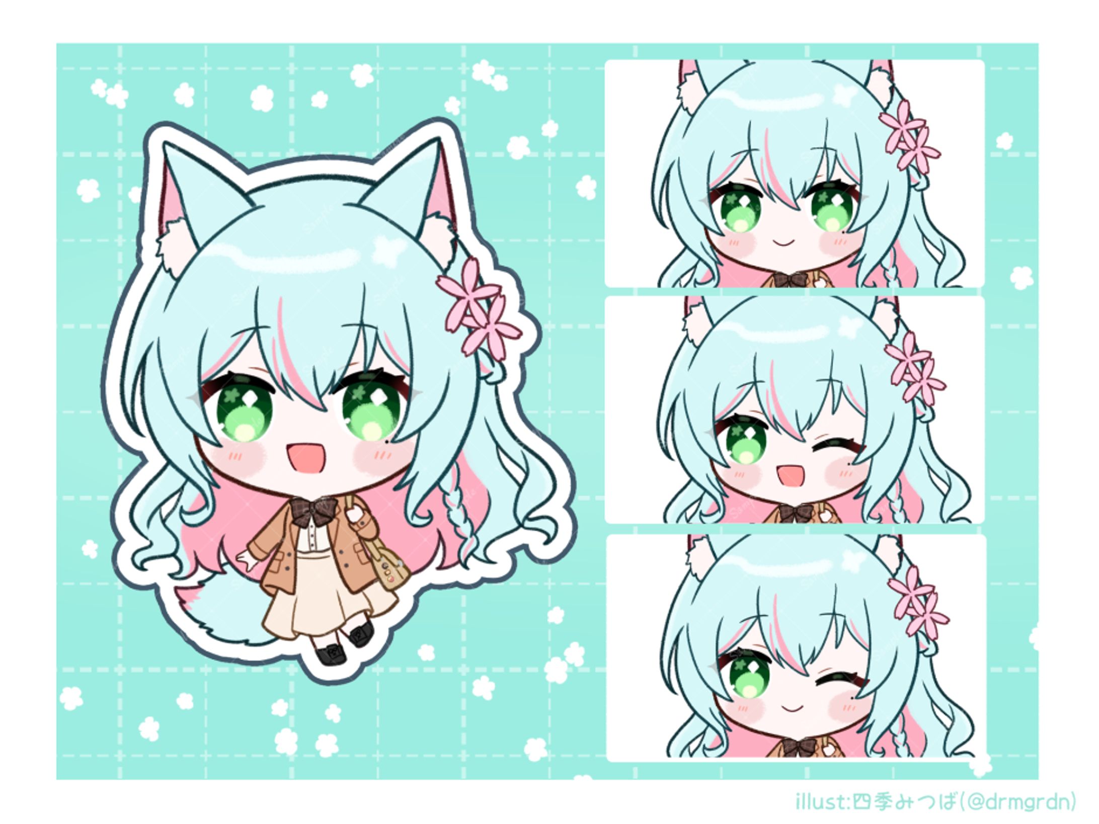 SDイラスト(1.5頭身ふんわり作画)-1