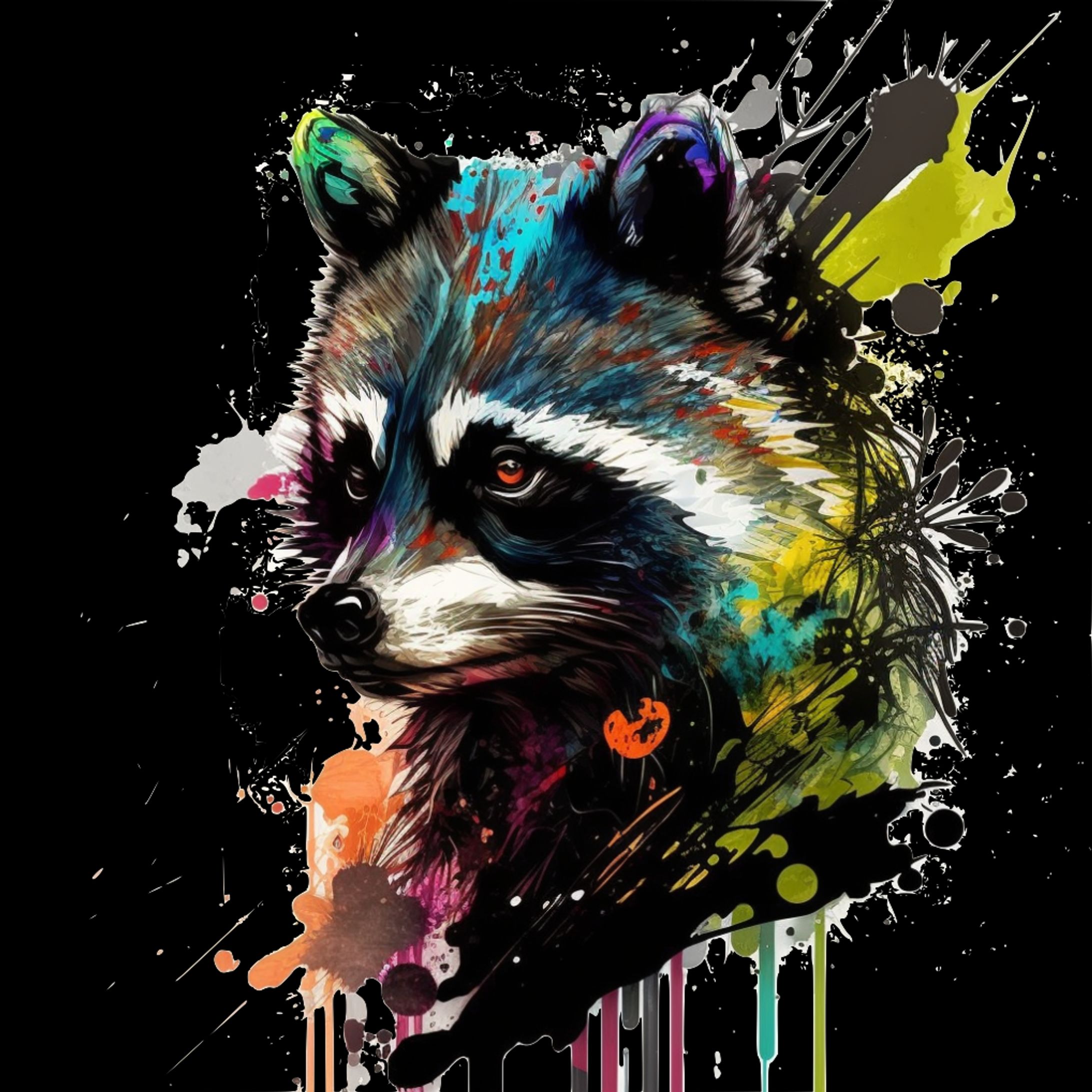 法人ロゴ案 アライグマdesign虹-1