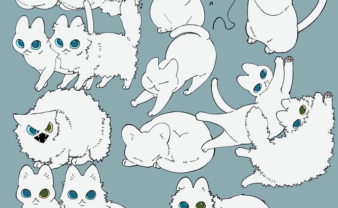 猫単体イラスト