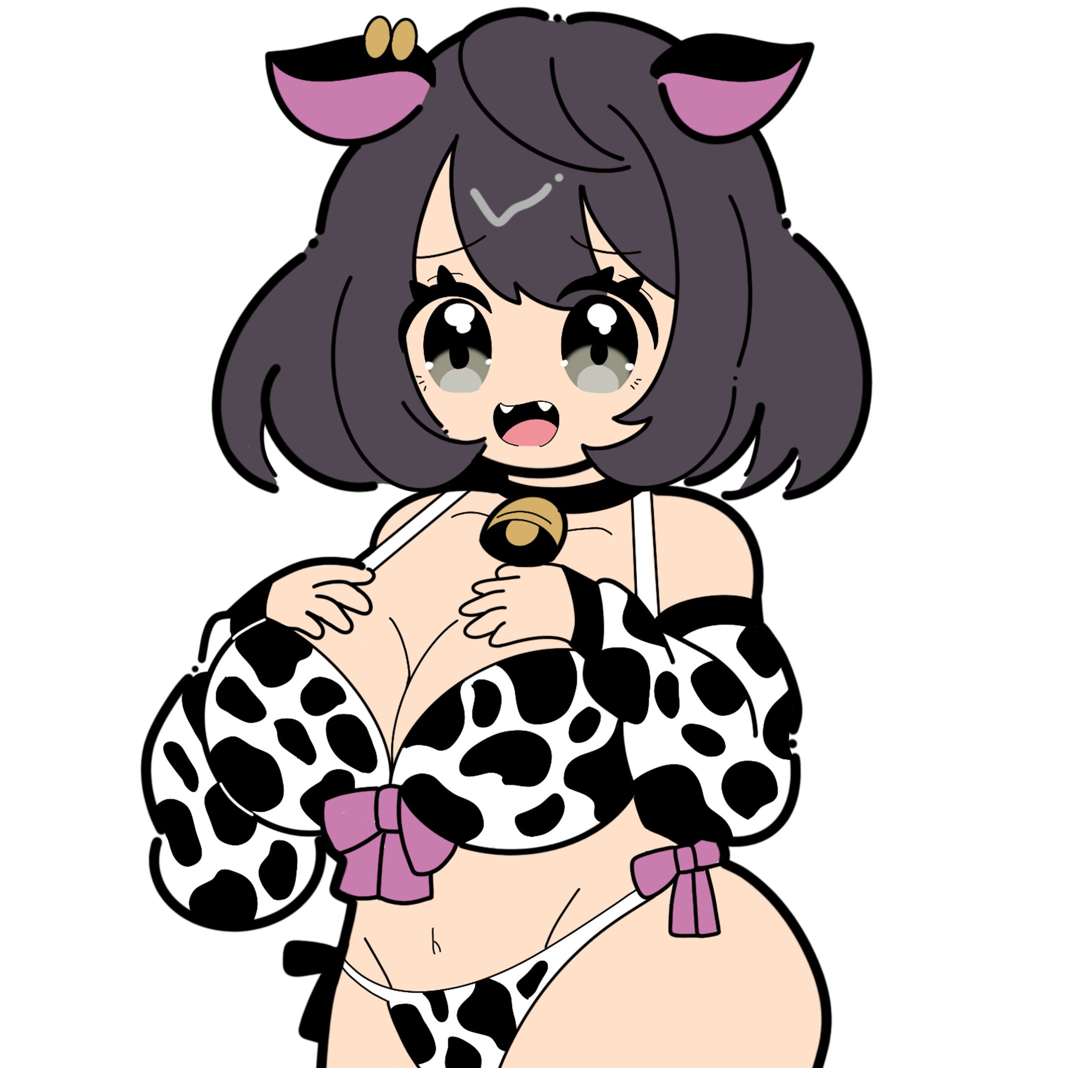 牛ビキニ女の子-1