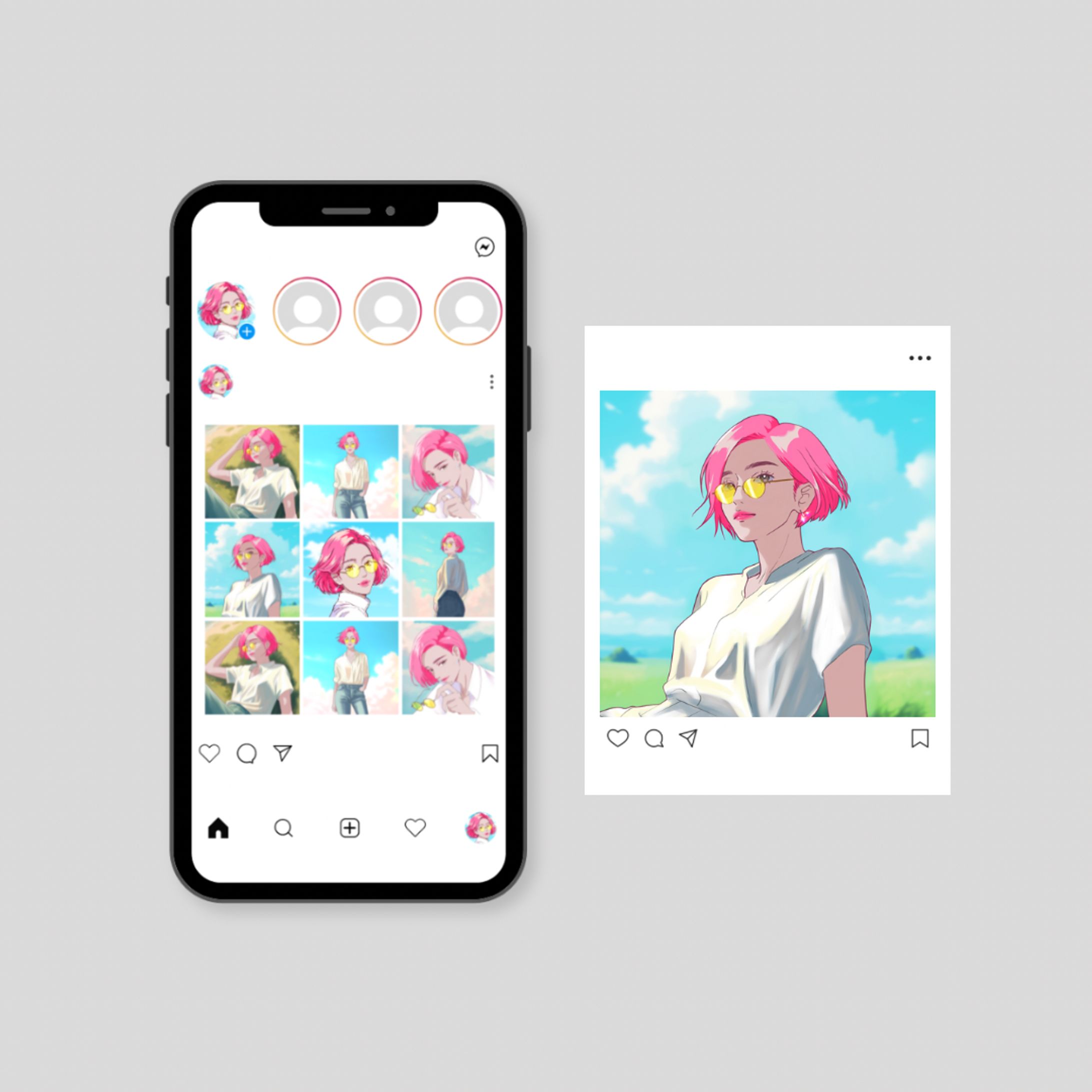 【仕事絵】SNSコンテンツ用イラスト-1