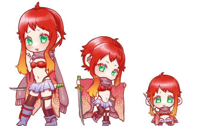 【Original】デフォルメイラスト／ラフ〜完成まで