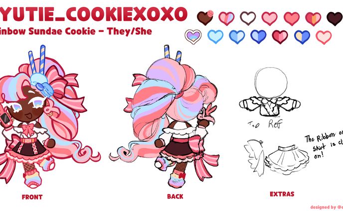 Rainbow Sundae Cookie - Reference Sheet