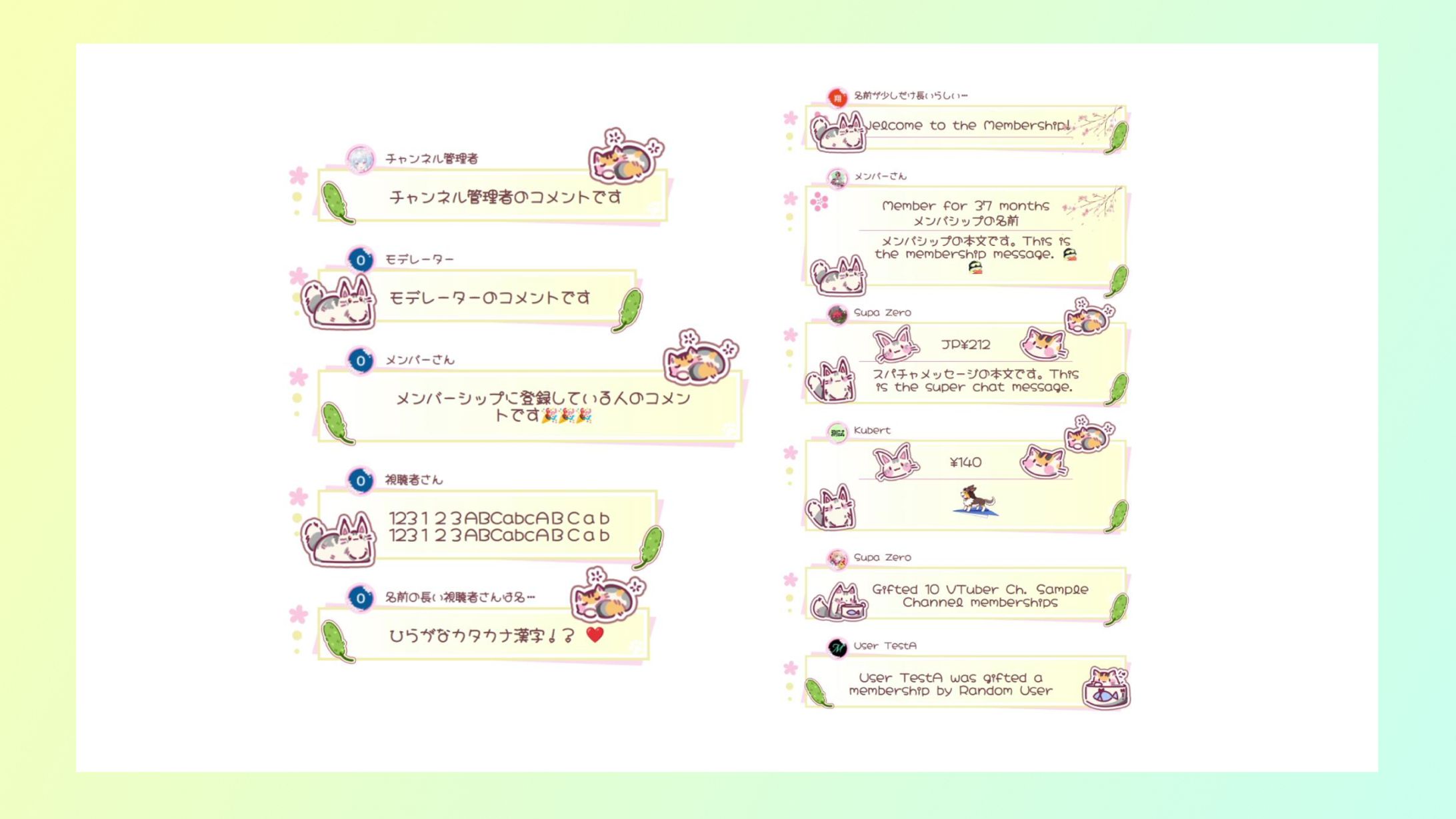 Live Chat CSS / コメントCSS-1