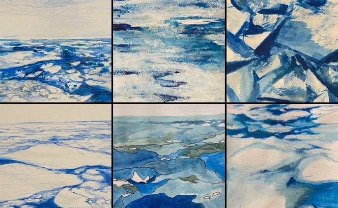 ＃流氷アート　①