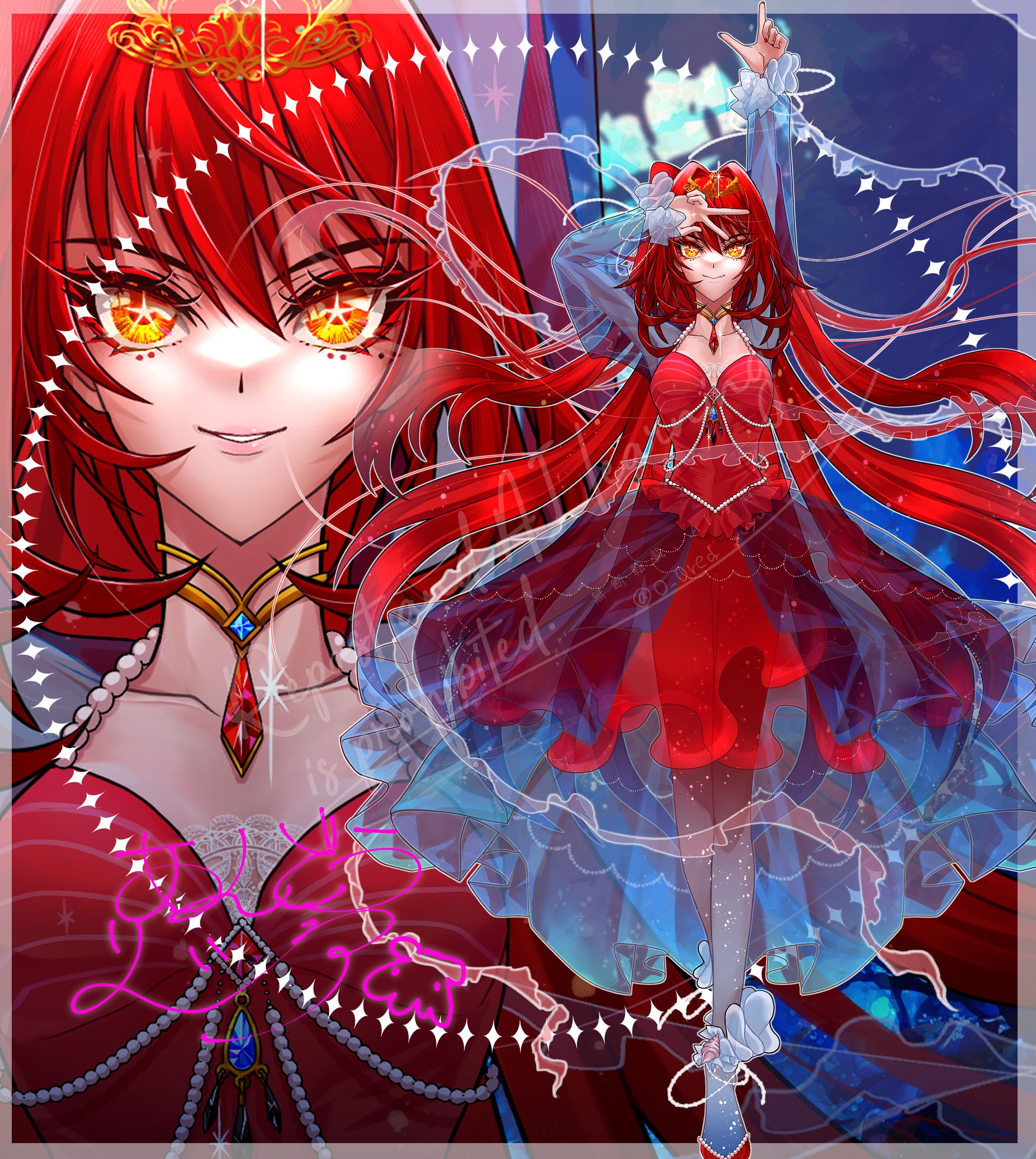 TRPG「ディープブルーにキラめいて」立ち絵　アイドル衣装-1