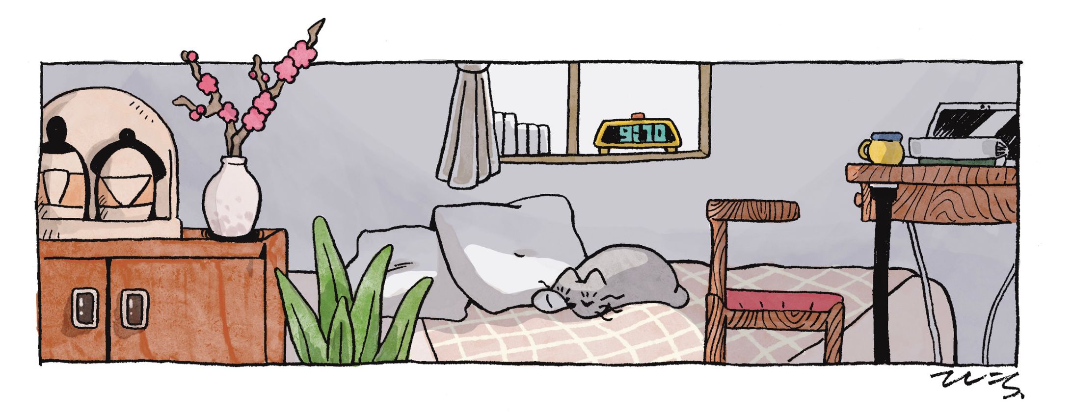 【自主制作】カレンダーイラスト/2024年3月-1