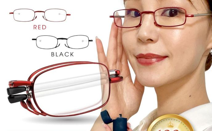 【セルフ撮影】老眼鏡モデル