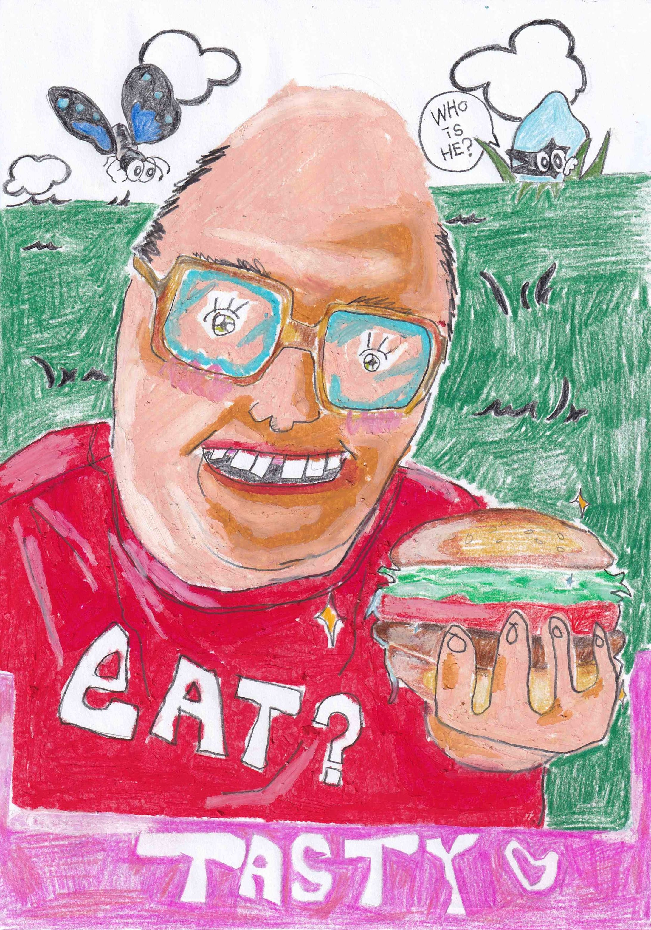 he likes hamburger-1