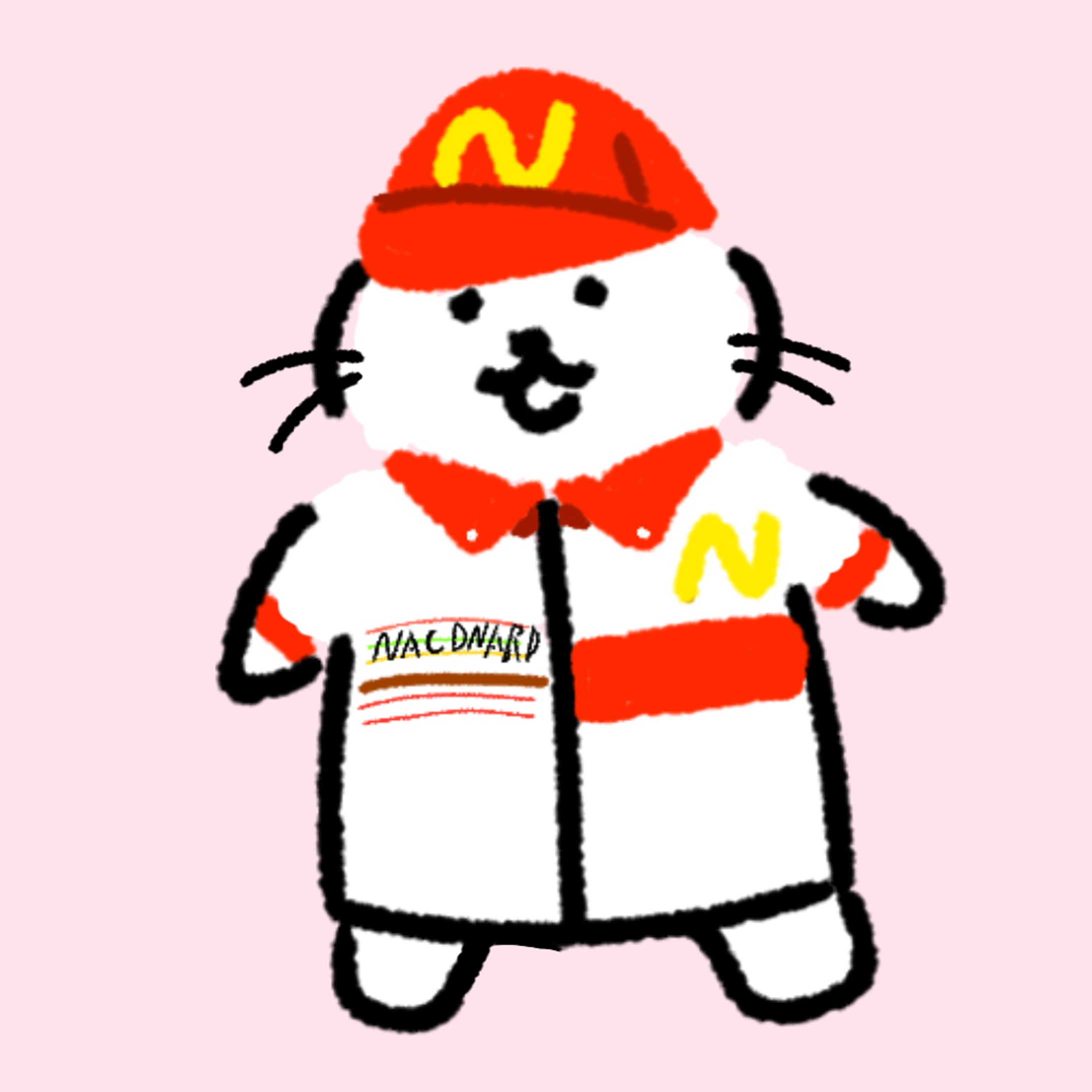 ハンバーガー屋ニャクドナルドで働く猫-1