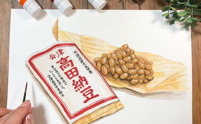 高田納豆PRイラスト