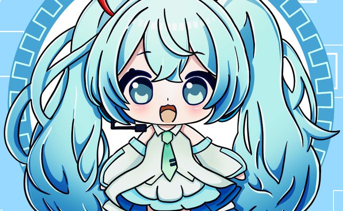 初音ミクイラスト_SNSアイコンサイズ
