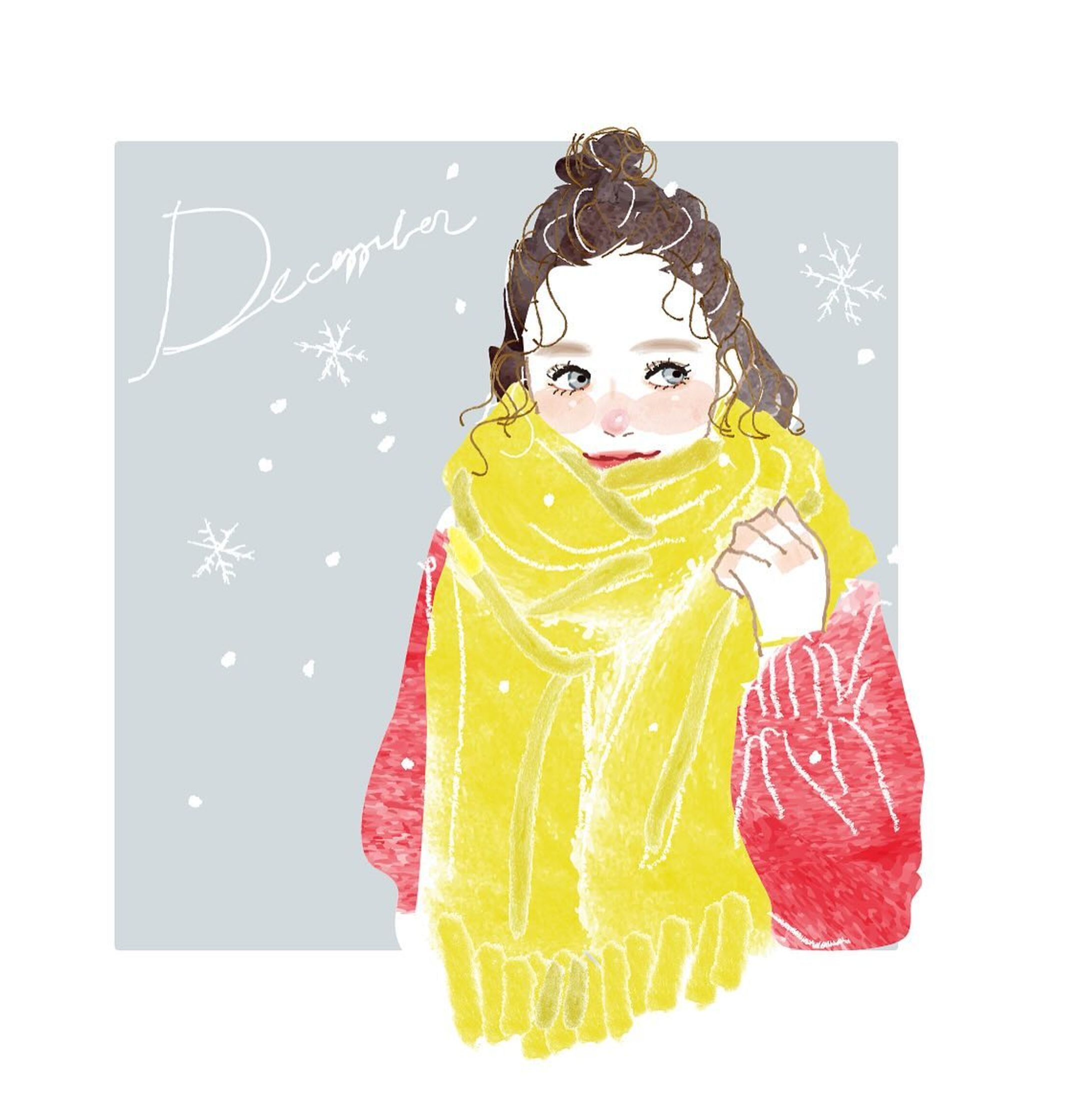 【private work】12月のイラスト
寒くて鼻が赤くなったオンナノコを描きました❄️

風邪ひかないように気をつけましょう🫧-1